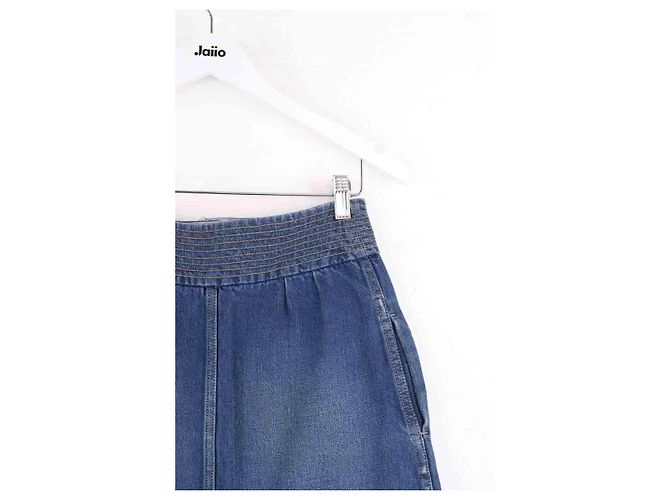 Minissaia Chloé de algodão azul - vista 4