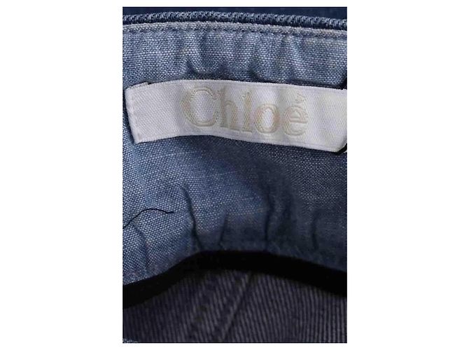 Minissaia Chloé de algodão azul - vista 5
