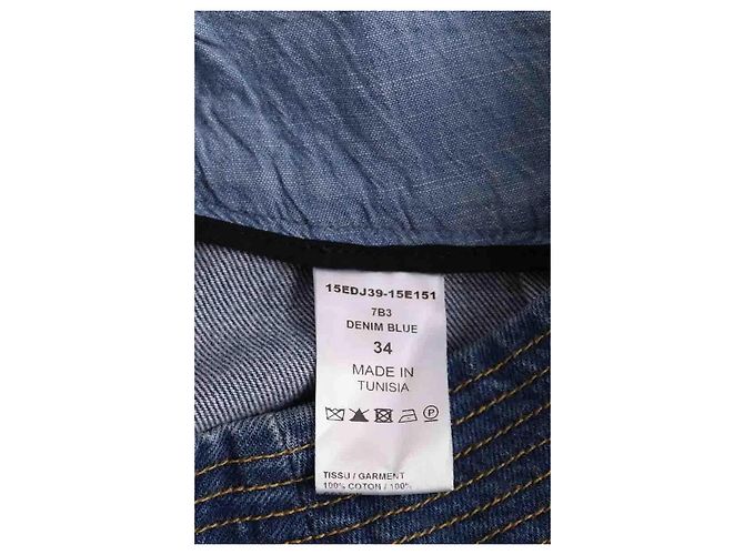 Minissaia Chloé de algodão azul - vista 6
