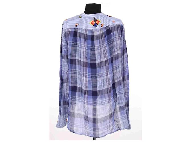 Autre Marque Tunica Monoki in cotone blu - vista 4
