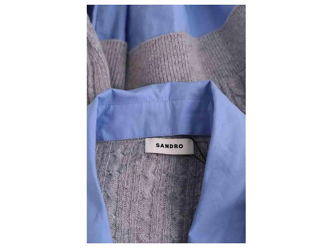Sandro Grey Wool Cardigan - view 5