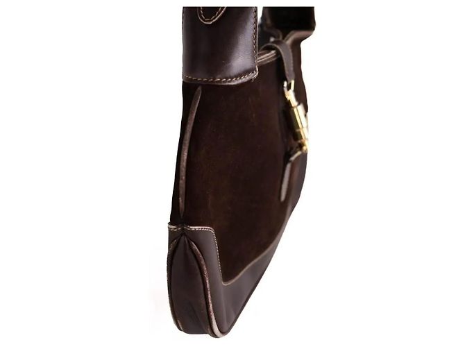 Gucci Borsa a tracolla Jackie marrone - vista 3
