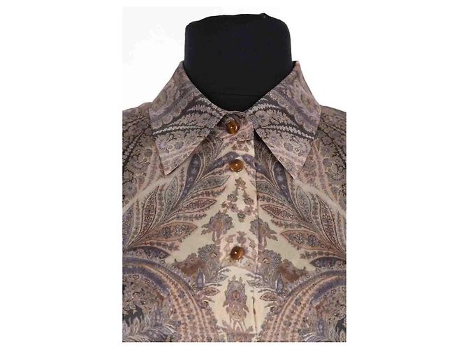 Blusa de seda marrón Zimmermann Castaño - vista 2