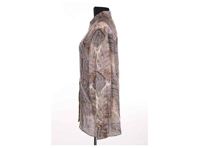 Blusa de seda marrón Zimmermann Castaño - vista 3