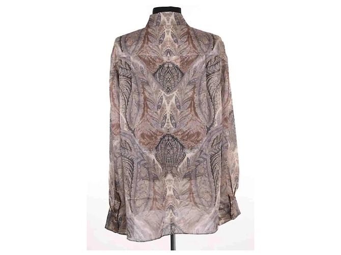 Blusa de seda marrón Zimmermann Castaño - vista 4