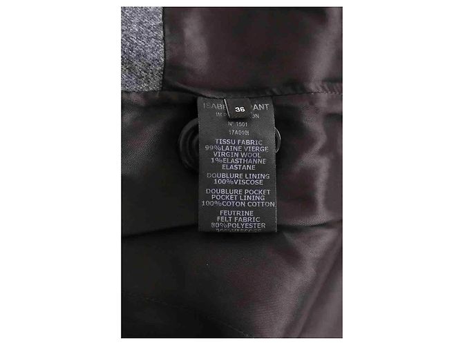 Isabel Marant Blazer aus Wolle Anthrazit Anthrazitgrau - Ansicht 6
