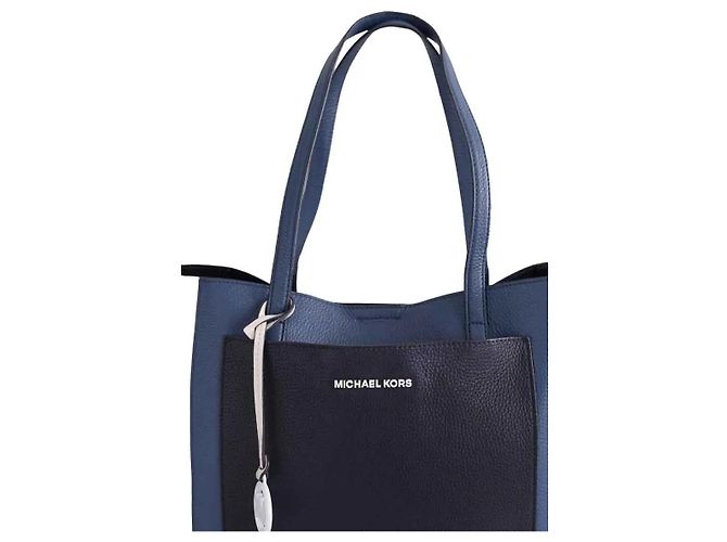 Bolso tote Michael Kors de cuero azul - vista 2
