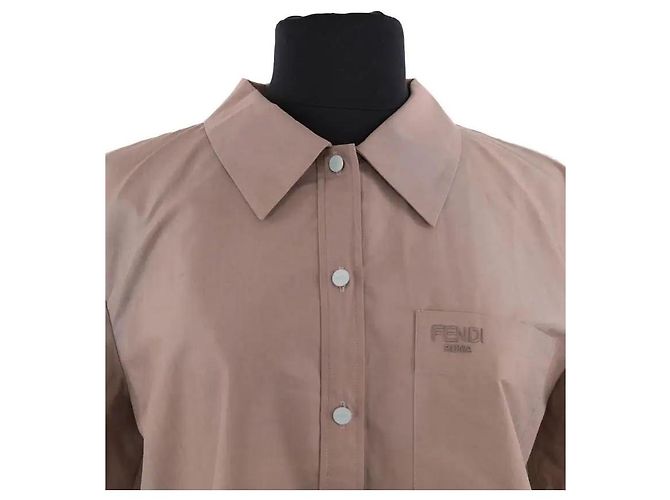 Camisa Fendi de algodão castanha Marrom - vista 2