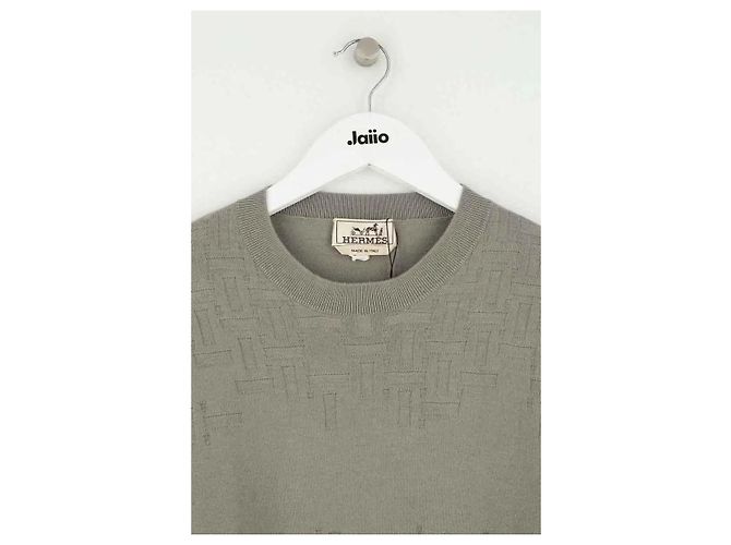 Jersey Hermès de cashmere caqui M - vista 2