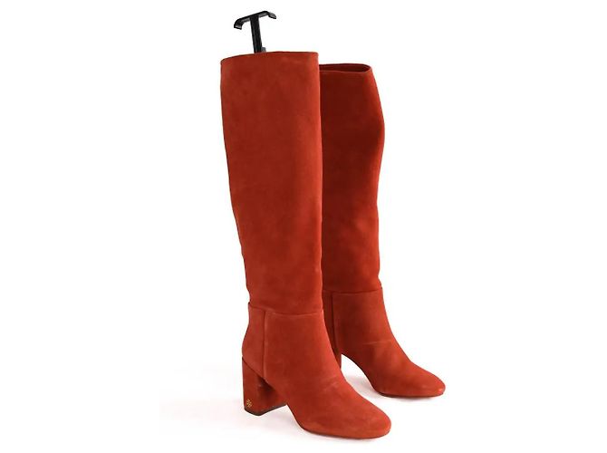 Botas Tory Burch de ante marrón talla 36 Castaño - vista 3