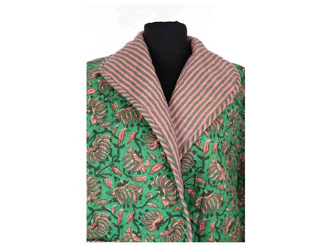 Autre Marque Cappotto La Gambade in cotone verde - vista 2