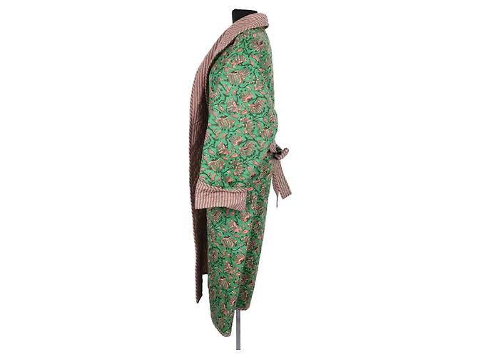 Autre Marque Cappotto La Gambade in cotone verde - vista 3