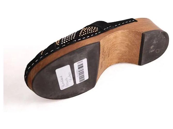 Autre Marque Clogs Slides schwarz mit Nieten-Details - Ansicht 6
