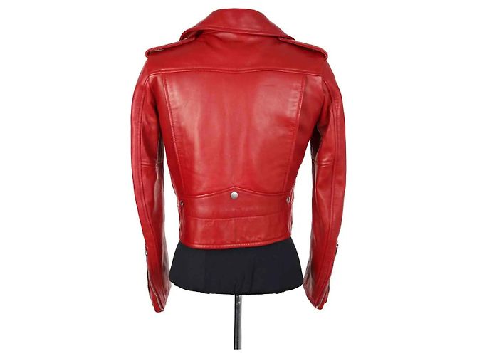 Autre Marque Saint Laurent Red Leather Jacket - view 4