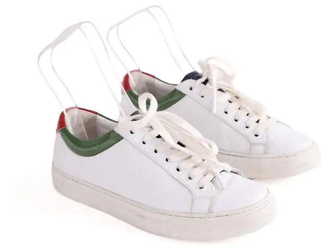 Courreges Baskets Courrèges en cuir blanc - vue 3