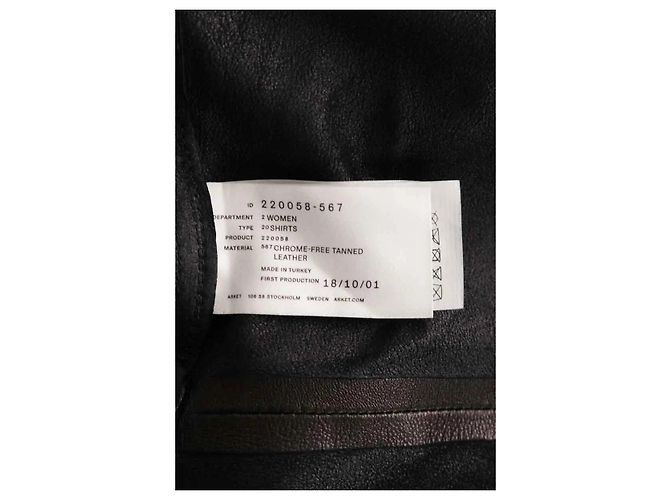 Autre Marque Camicia Arket in pelle nera Nero - vista 5