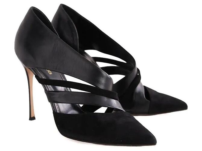 Sergio Rossi Pumps aus schwarzem Wildleder Größe 39 - Ansicht 3