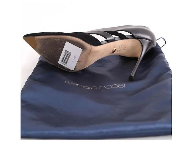 Sergio Rossi Pumps aus schwarzem Wildleder Größe 39 - Ansicht 6