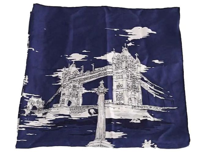 Burberry Seidentuch Blau - Ansicht 2