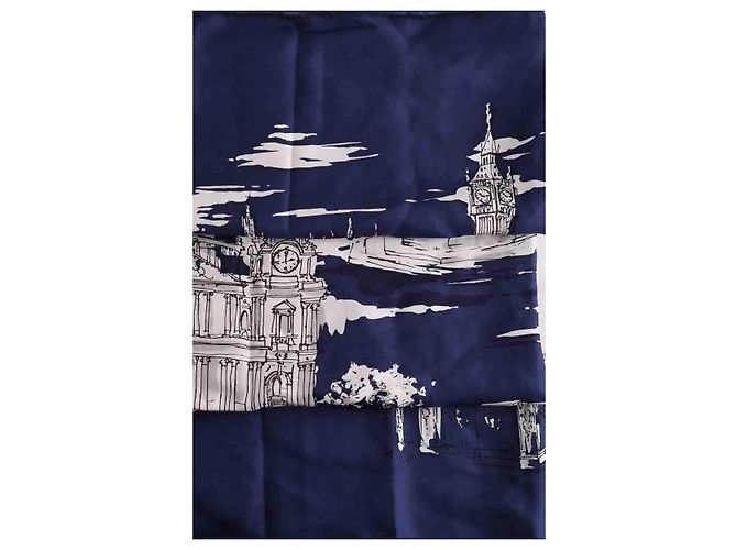 Burberry Seidentuch Blau - Ansicht 3