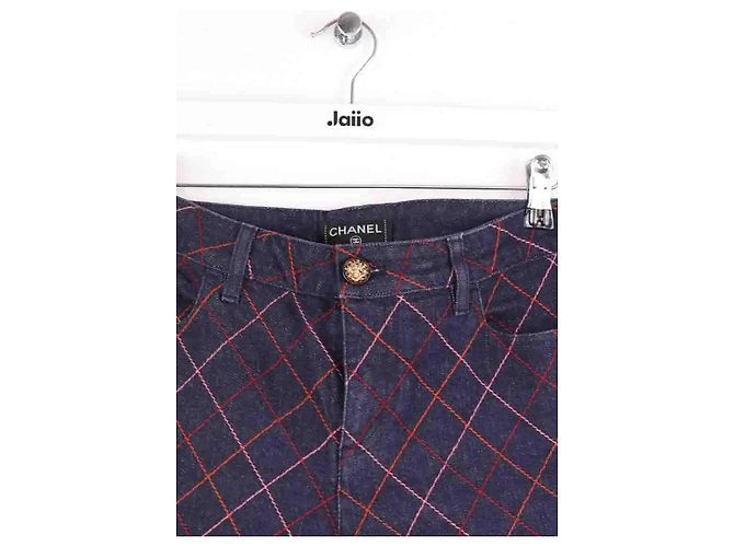 Chanel Jeans retos azul marinho - vista 2