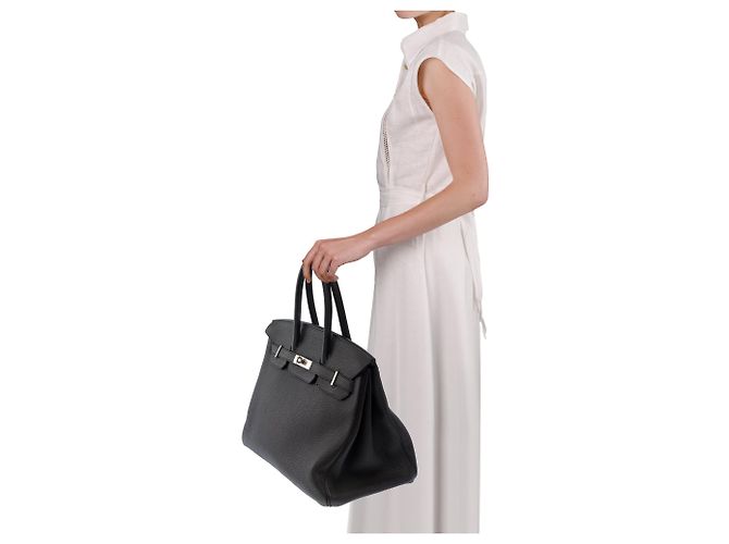 Hermès mala HERMES Birkin 35 em Couro Preto - 103996 - vista 13