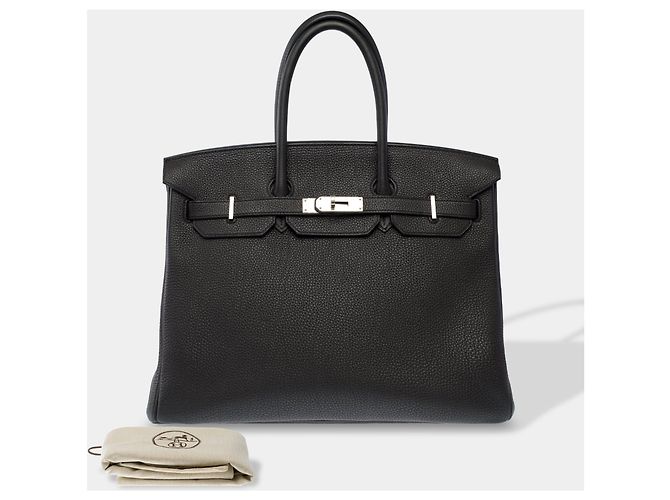 Hermès mala HERMES Birkin 35 em Couro Preto - 103996 - vista 2
