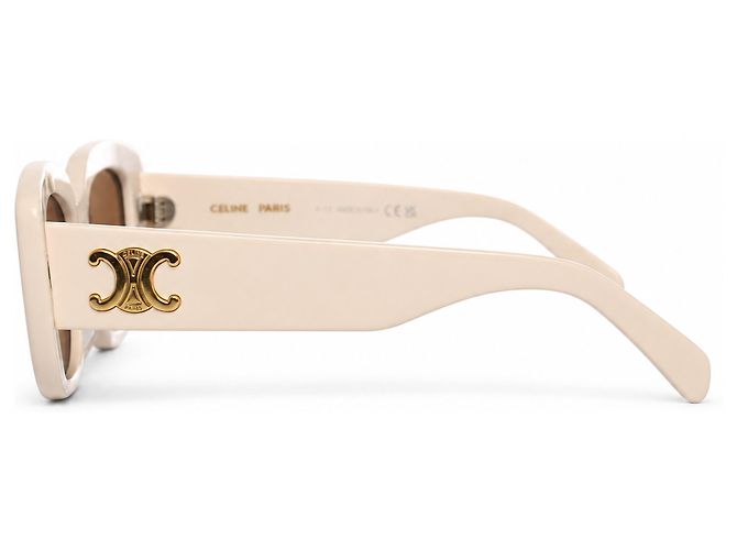 Céline Celine, Beige triomphe sunglasses in ivory - view 4