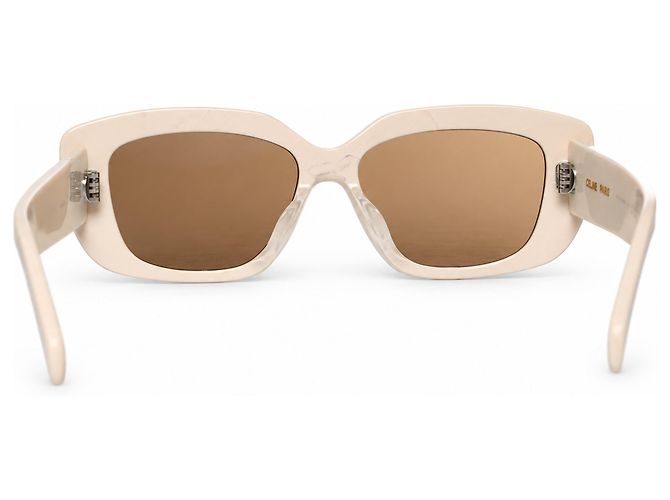 Céline Celine, Beige triomphe sunglasses in ivory - view 5