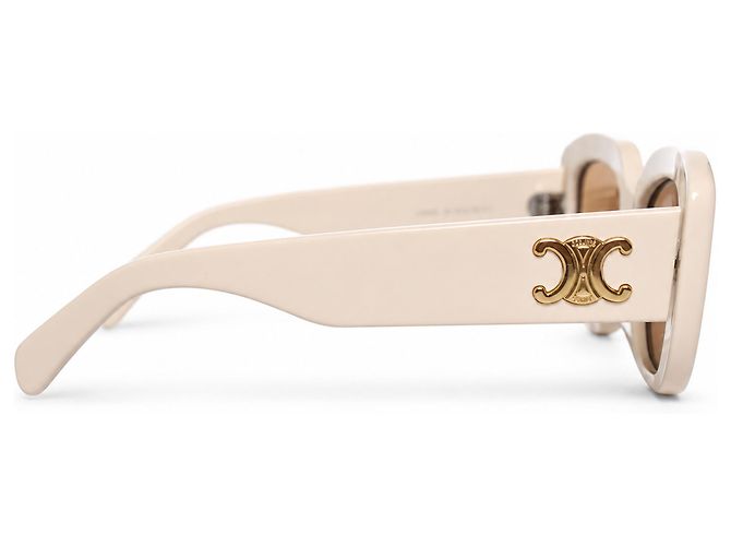 Céline Celine, Beige triomphe sunglasses in ivory - view 6