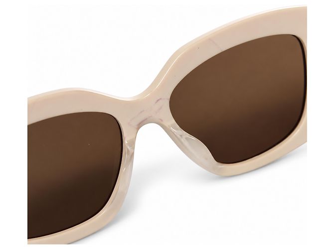 Céline Celine, Beige triomphe sunglasses in ivory - view 8