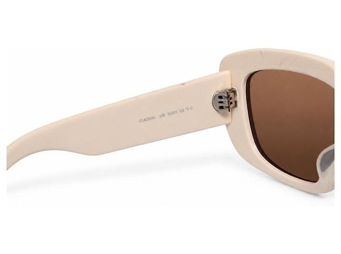 Céline Celine, Beige triomphe sunglasses in ivory - view 9