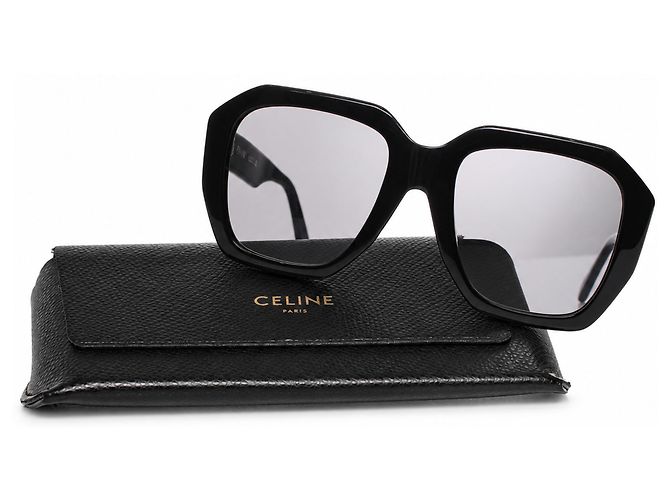 Céline Celine, Oversized square sunglasses in black - view 3