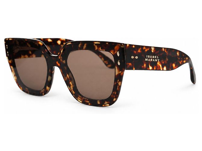 Isabel Marant, óculos de sol oversized castanhos Marrom - vista 2