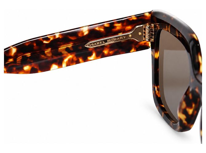Isabel Marant, óculos de sol oversized castanhos Marrom - vista 7