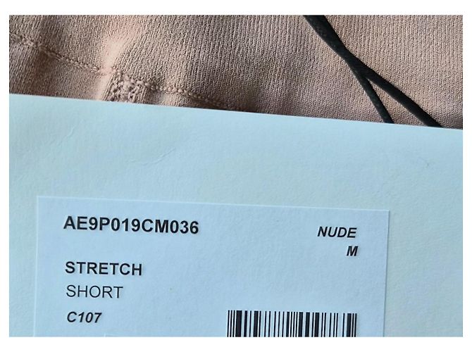 Calções Alaïa em viscose stretch nude Azul marinho - vista 2