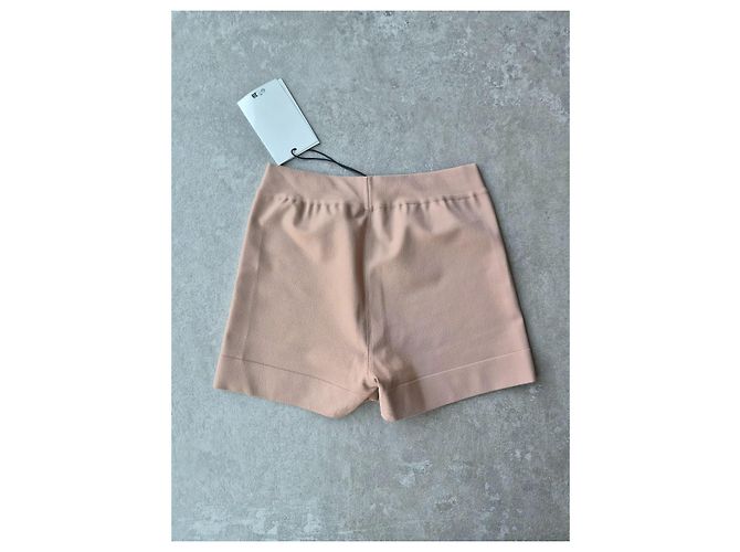 Calções Alaïa em viscose stretch nude Azul marinho - vista 6