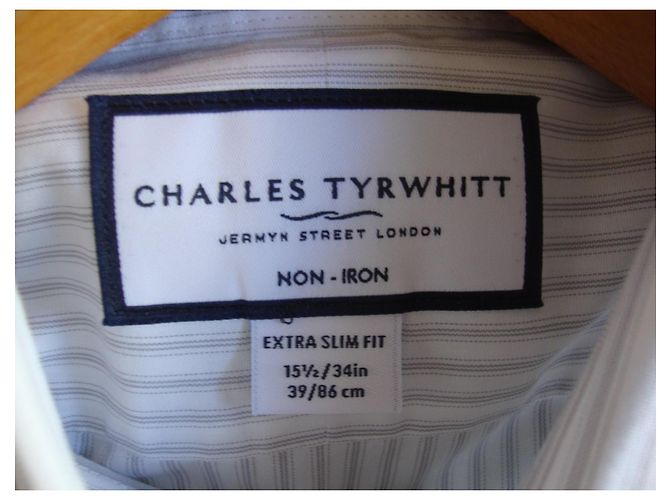 Autre Marque Camicia a righe Charles Tyrwhitt Bianco Grigio - vista 4