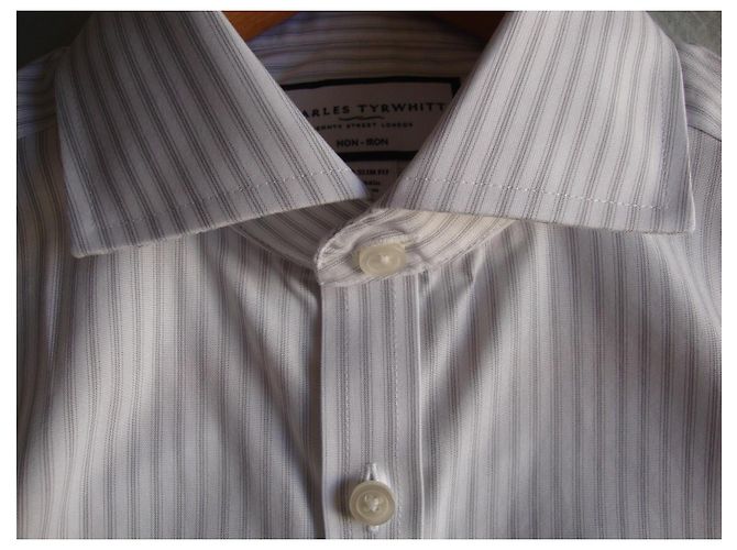 Autre Marque Camicia a righe Charles Tyrwhitt Bianco Grigio - vista 5