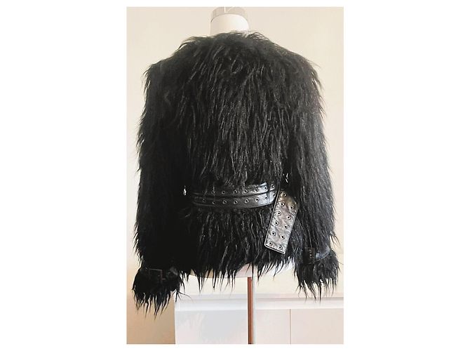 Marciano Kunstpelzjacke Schwarz Mongoleien-Effekt - Ansicht 3