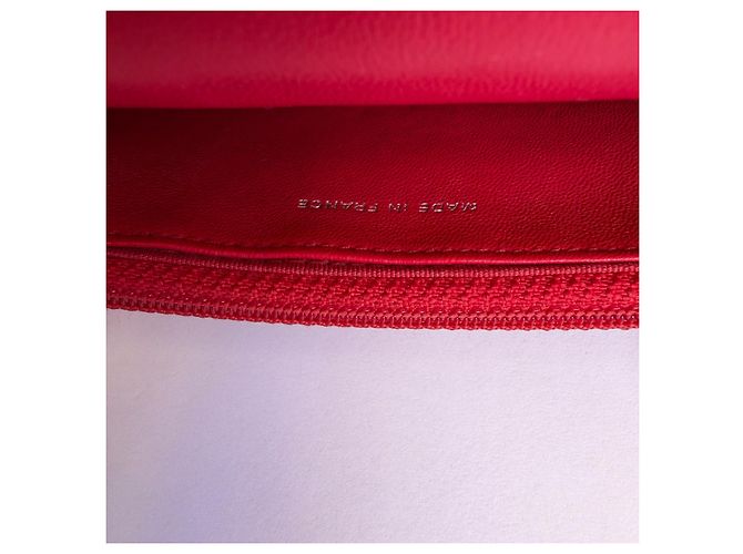 Chanel Wallet on Chain (WOC) Pelle d'Agnello Rossa Rosso - vista 18