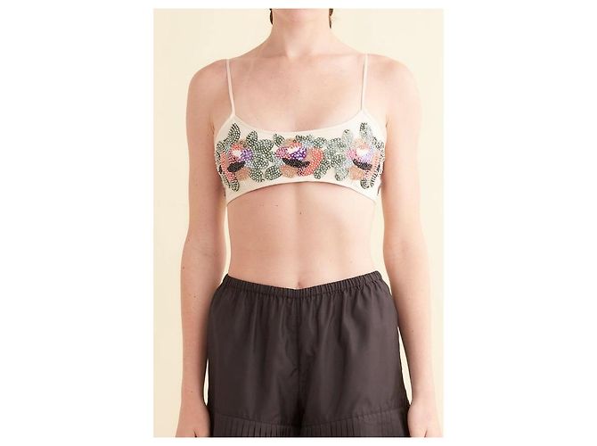 Autre Marque Bode Sutiã Sequin Sunset Lily Cru - vista 6
