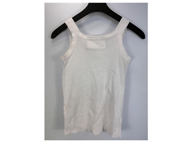 Ermanno Scervino White Cotton Lace Tank Top - view 4