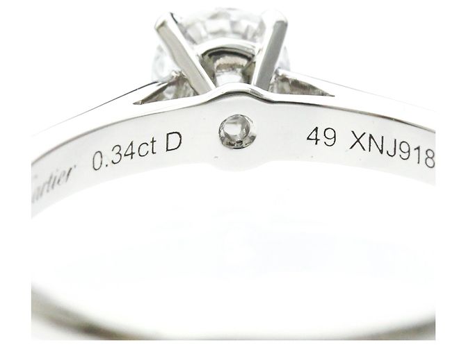 Anello Cartier 1895 Solitaire Argento - vista 8