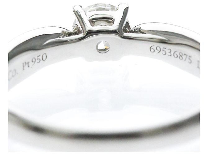 Autre Marque Tiffany Platin Solitär Diamant Ring Silber - Ansicht 8