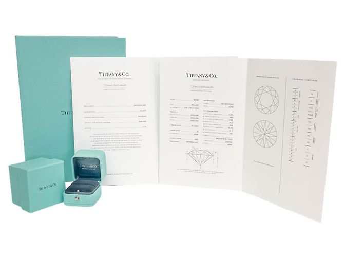 Autre Marque Tiffany Solitär Diamant Ring Silber - Ansicht 11