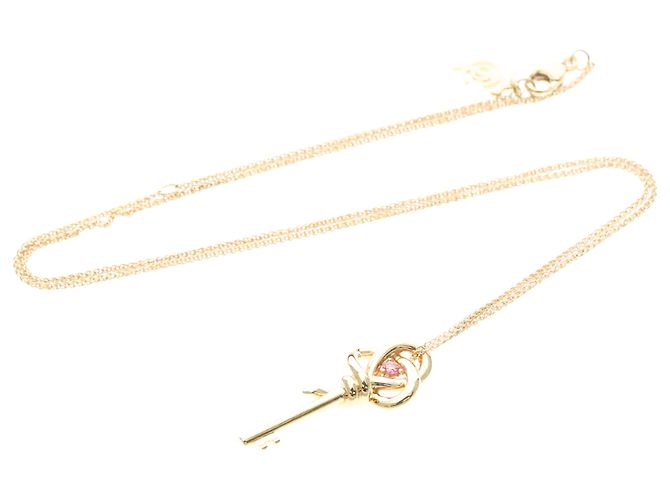 Autre Marque Collar Llave Tiffany Knot en oro rosa con zafiro Dorado - vista 13
