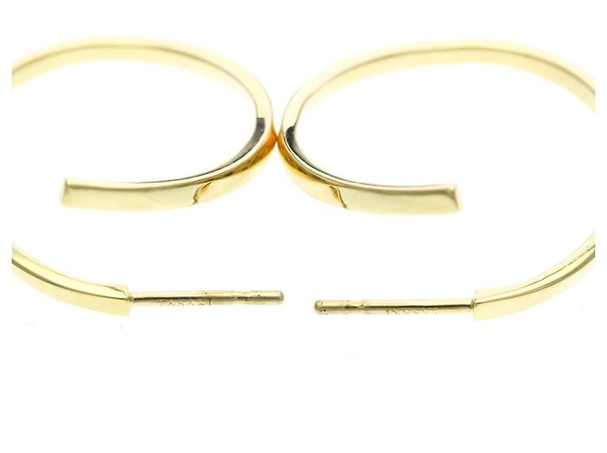 Pendientes de aro Tasaki Afine en oro amarillo de 18K con perla Dorado - vista 7