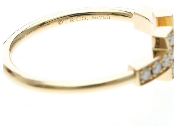 Autre Marque Anello Tiffany T-wire con diamanti in oro rosa D'oro - vista 8