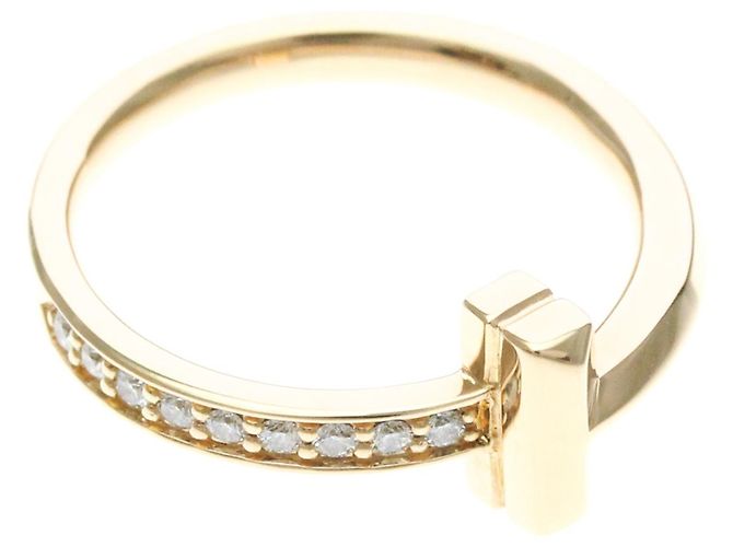 Autre Marque Anello Tiffany T One Narrow con diamanti D'oro - vista 10